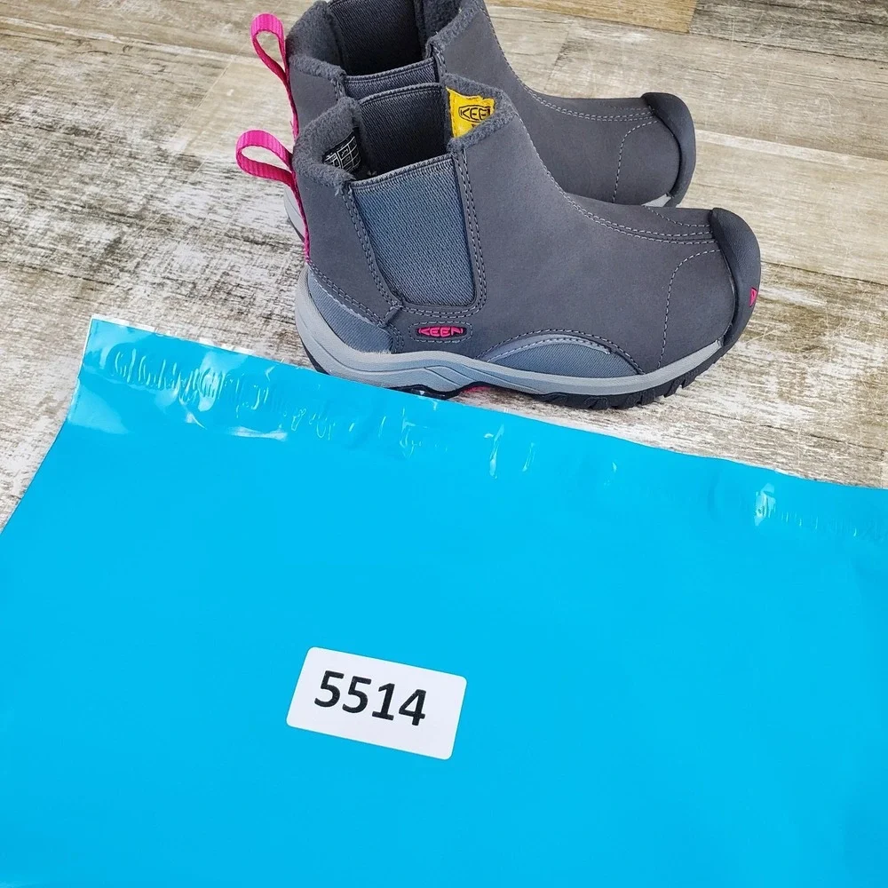 Keen Kootenay III Kids Chelsea Boots Sz 8 Gray Leather Slip On Mid Top Round Toe